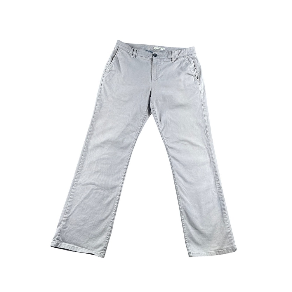 Hawker Rye Mens Chino Pants 32x30 Light Gray Straight Leg Flat Front Trousers